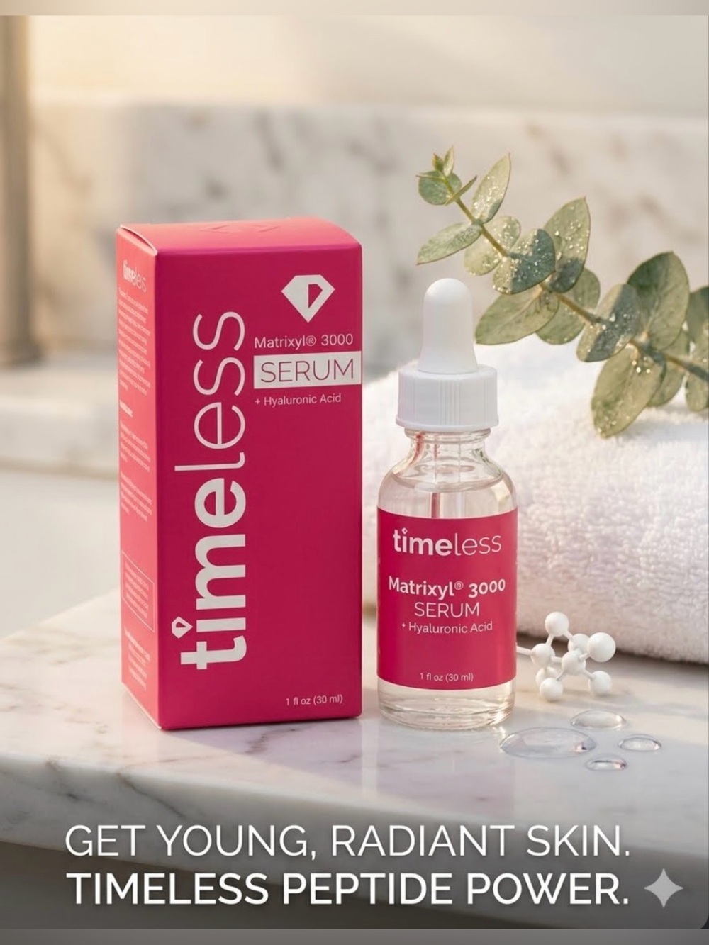 Timeless Skin Care Matrixyl 3000 Peptide Complex Serum -30mL - NEW in Box